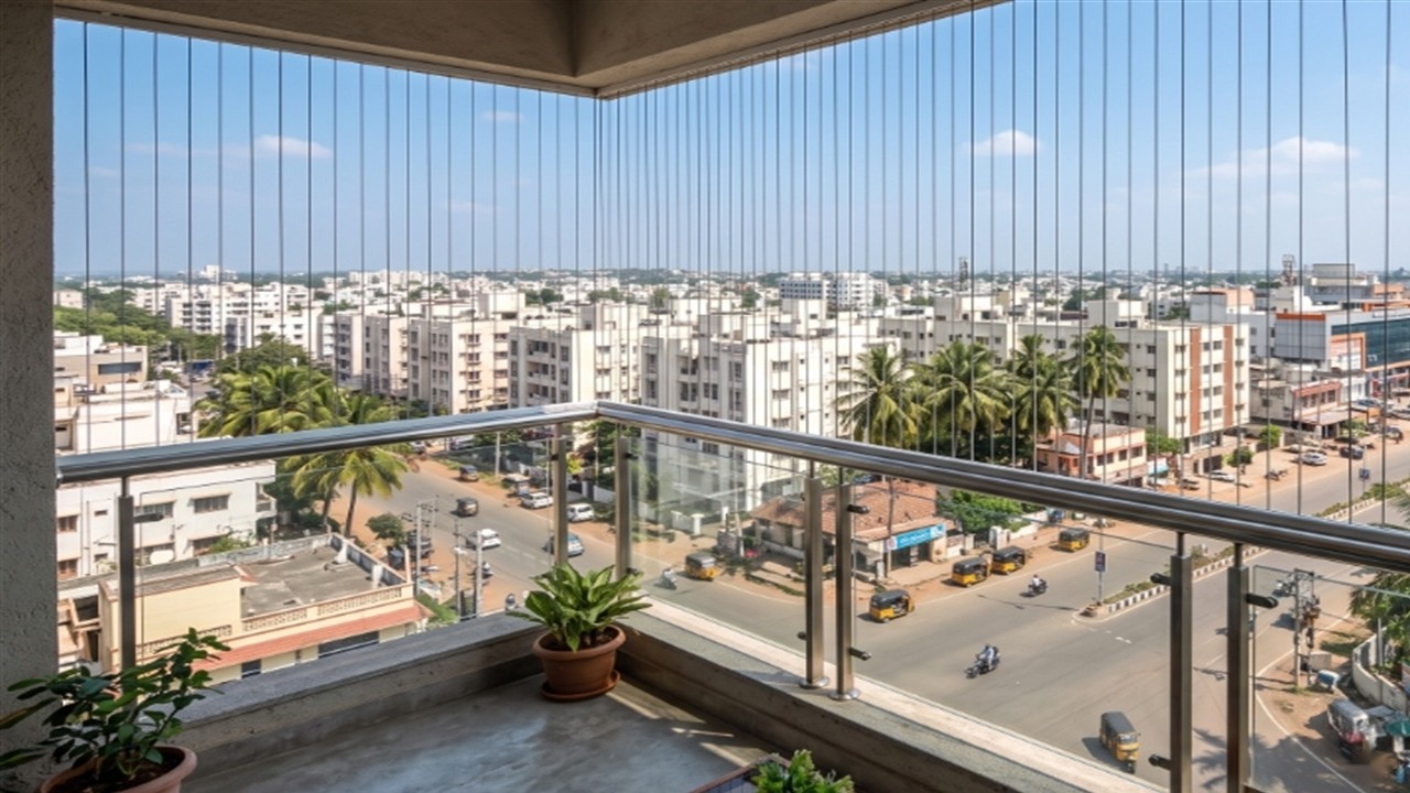 Sarpavaram Gated Enclaves - Invisible Safety Grill Installation in Kakinada