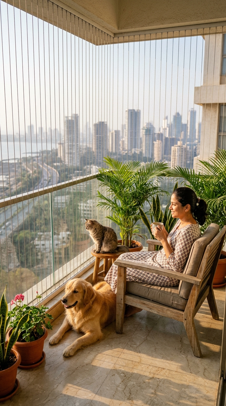 Safe Pet Balcony Living