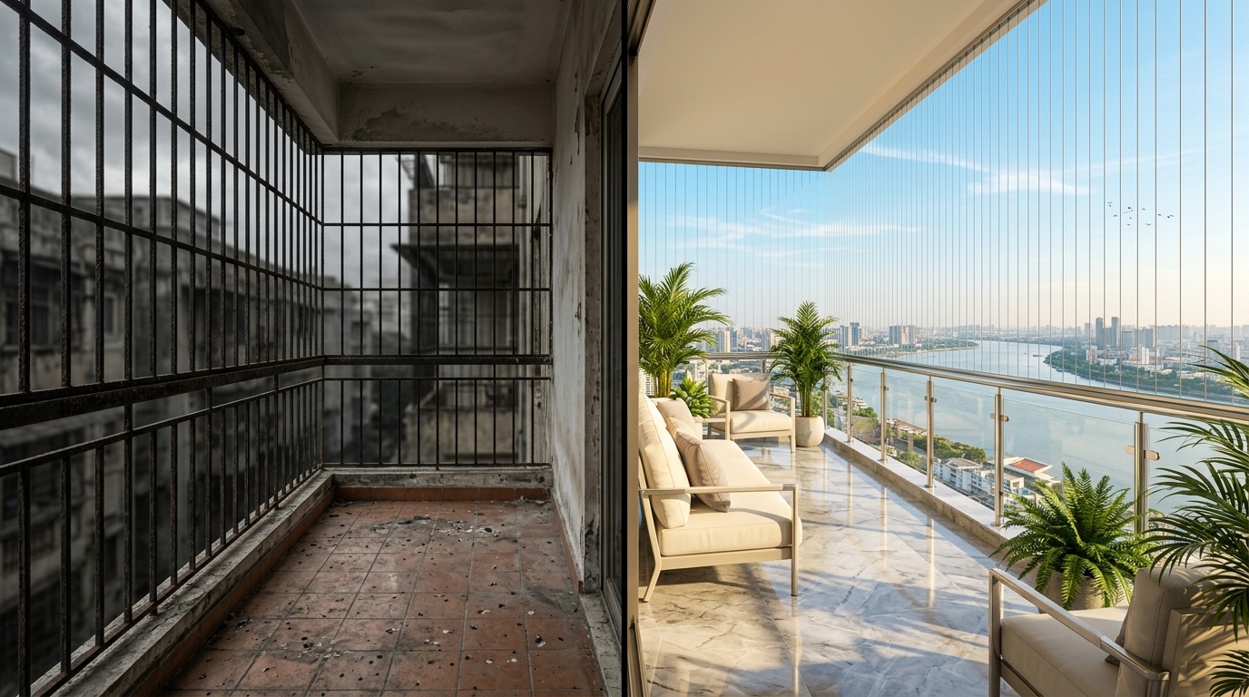 Before vs After Balcony Transformation