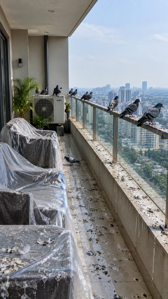 Wild Pigeon Infestation